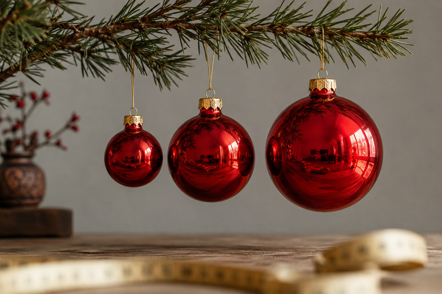 Ảnh chụp cận bộ quả châu Noel
