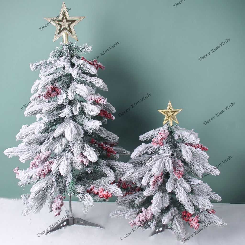 Cây Thông Nhí Hình Nón Lá PE Cây Thông NON02 30cm Trang Trí Giáng Sinh Cây Thông Noel (Kèm Đèn)