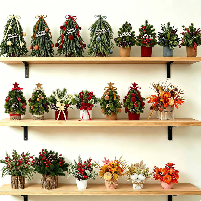 Cây Thông Noel Mini Để Bàn Nhiều Mẫu C37 Trang Trí Giáng Sinh
