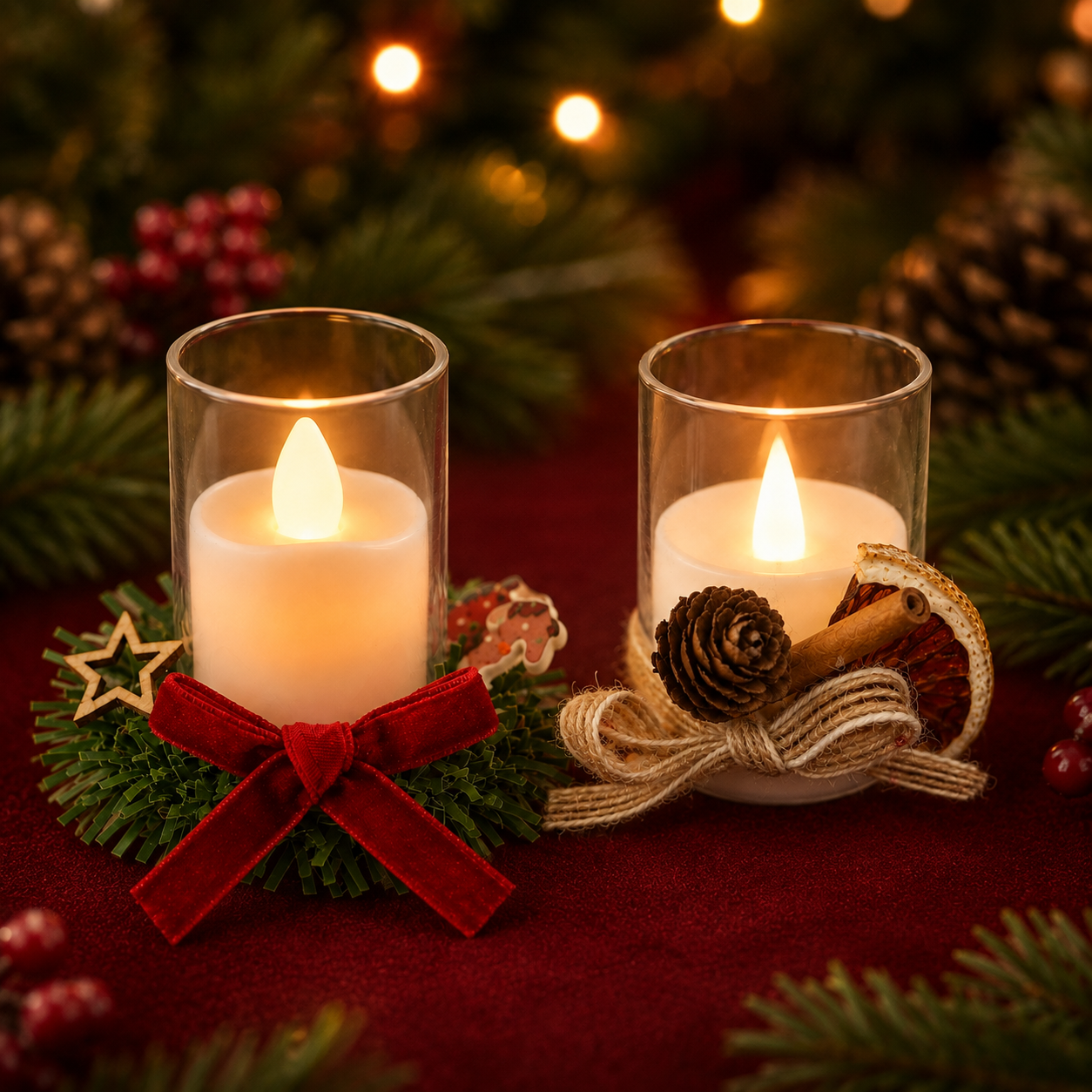 Nến điện tử nhí trang trí noel giáng sinh NEN32