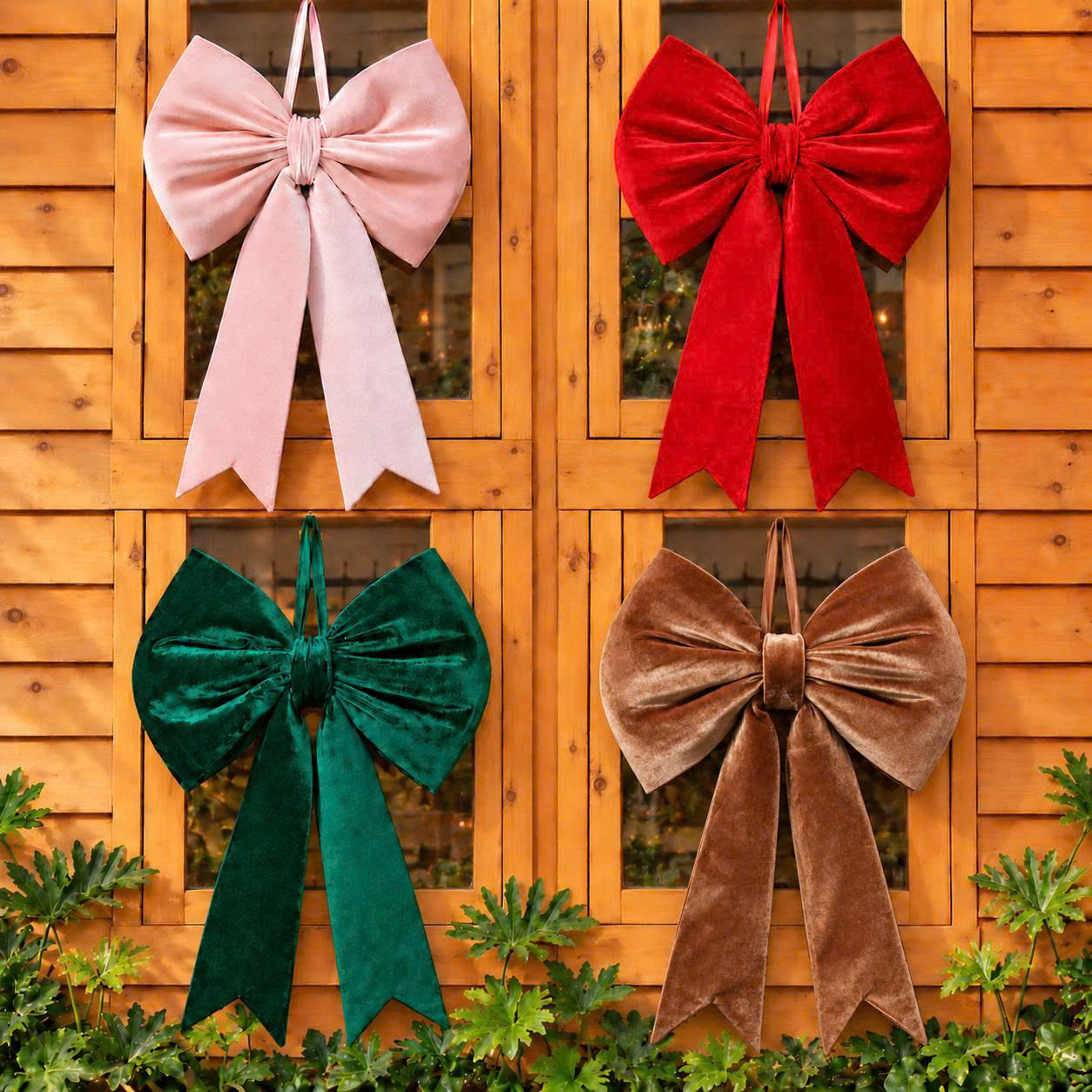 Nơ Nhung Đỏ Đậm Đuôi Cá 50CM NCC02 Sang Trọng Trang Trí Decor Tiệc, Sảnh Lớn